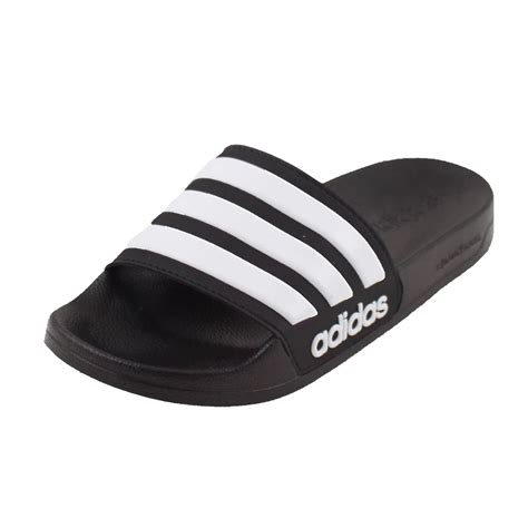 badslippers adidas zwart wit|adidas sandalen dames.